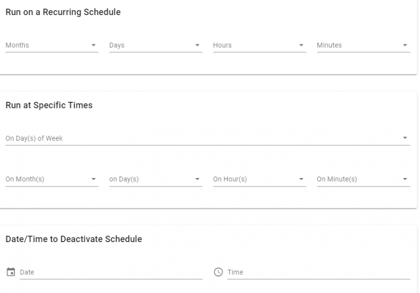 Recurring Schedule Options