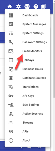 email monitors settings